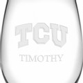 TCU Stemless Wine Glasses Made in the USA - Set of 4 - Image 3