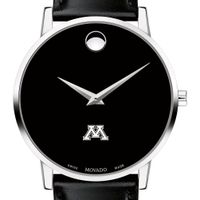Minnesota Men's Movado Museum with Leather Strap