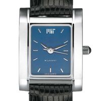 MIT Women's Blue Quad Watch with Leather Strap