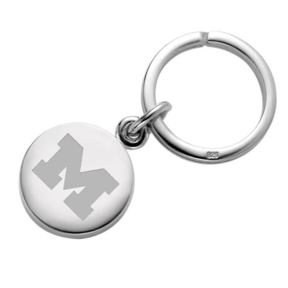 Michigan Sterling Silver Insignia Key Ring - Image 1