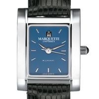 Marquette Women's Blue Quad Watch with Leather Strap