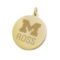 Michigan Ross 18K Gold Charm - Image 1