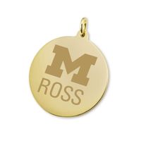 Michigan Ross 18K Gold Charm