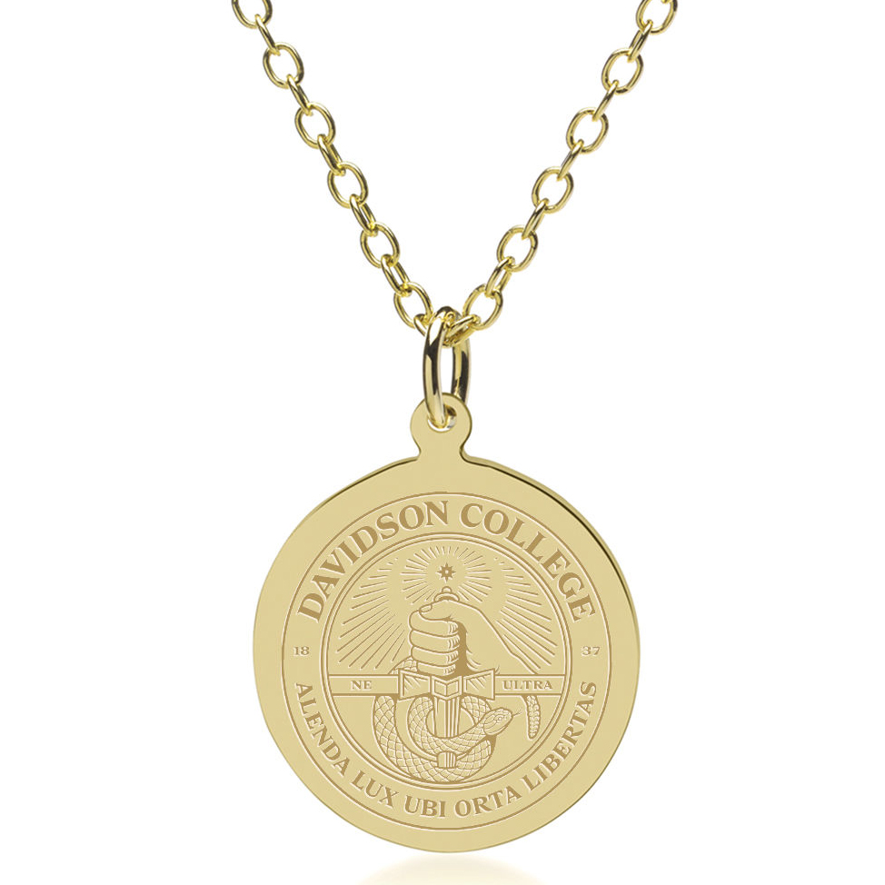 Davidson College 14K Gold Pendant & Chain