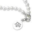 Texas A&M Pearl Bracelet with Sterling Silver Charm - Image 2