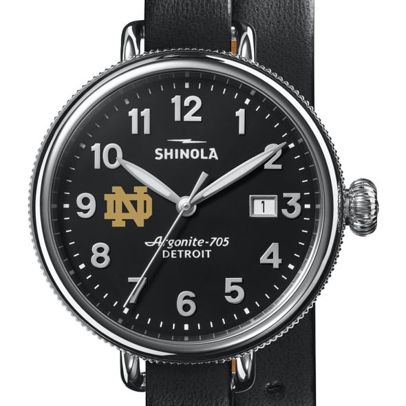 Notre Dame Shinola Watch, The Birdy 38mm Black Dial - Image 1