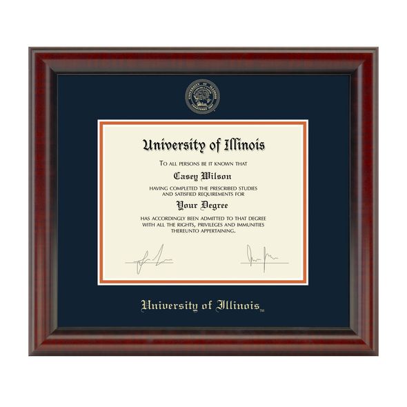 University of Illinois Diploma Frame, the Fidelitas - Image 1