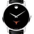 Texas Longhorns Men's Movado Museum with Leather Strap - Image 1