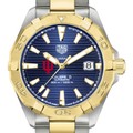 click to view Indiana Men's TAG Heuer Automatic Two-Tone Aquaracer with Blue Dial - Image 1