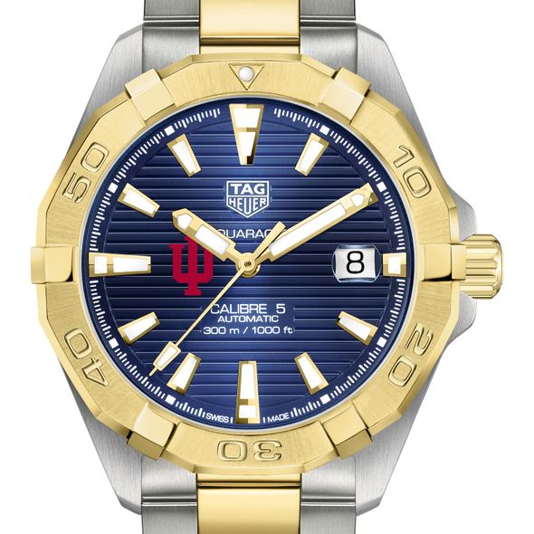 Indiana Men's TAG Heuer Automatic Two-Tone Aquaracer with Blue Dial - Image 1