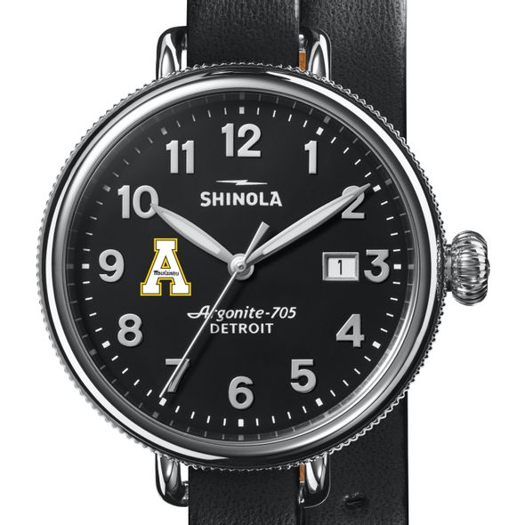 Appalachian State Shinola Watch, The Birdy 38mm Black Dial - Image 1