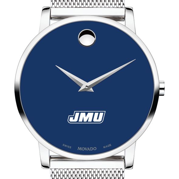 James Madison University Men's Movado Museum with Blue Dial & Mesh Bracelet