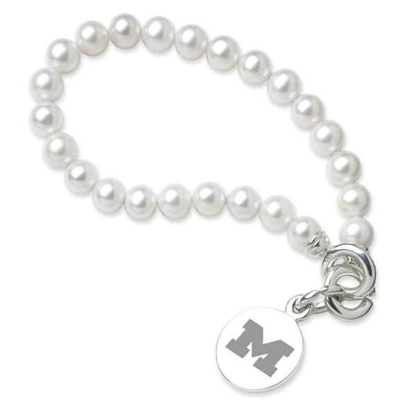 Michigan Pearl Bracelet with Sterling Silver Charm - Image 1