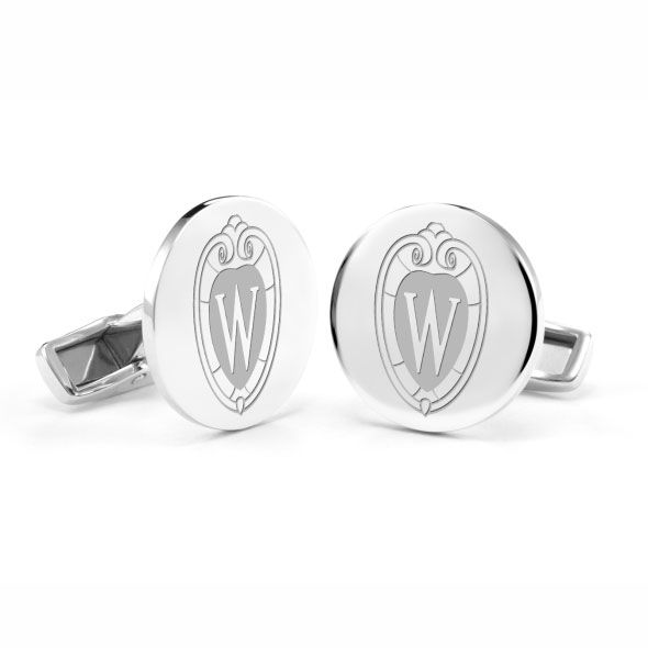 University of Wisconsin Cufflinks in Sterling Silver - Image 1