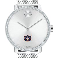 Auburn Women's Movado Bold with Crystal Bezel & Mesh Bracelet