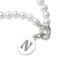 Northwestern Pearl Bracelet with Sterling Silver Charm - Image 2