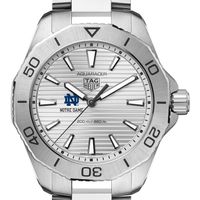 Notre Dame Men's TAG Heuer Steel Aquaracer with Silver Dial
