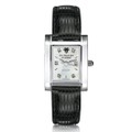 West Point Women's Mother of Pearl Quad Watch with Diamonds & Leather Strap - Image 2