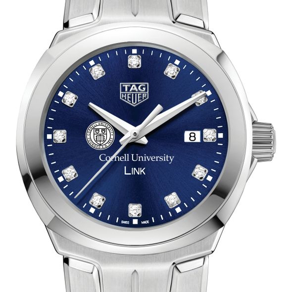 Cornell University Women's TAG Heuer Link with Blue Diamond Dial