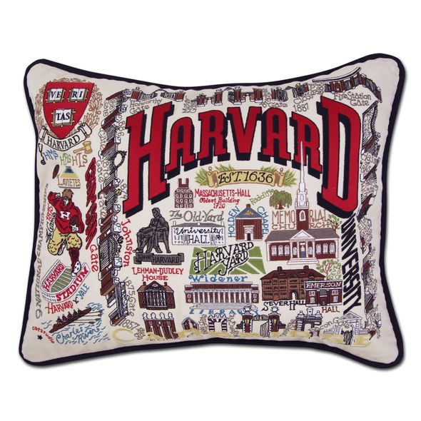 Harvard Embroidered Pillow - Image 1