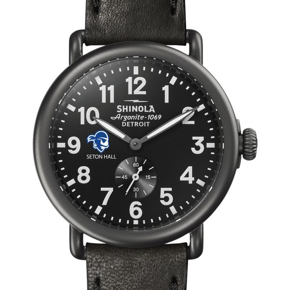 Seton Hall Shinola Watch, The Runwell 41mm Black Dial - Image 1