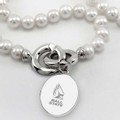 Ball State Pearl Necklace with Sterling Silver Charm - Image 2
