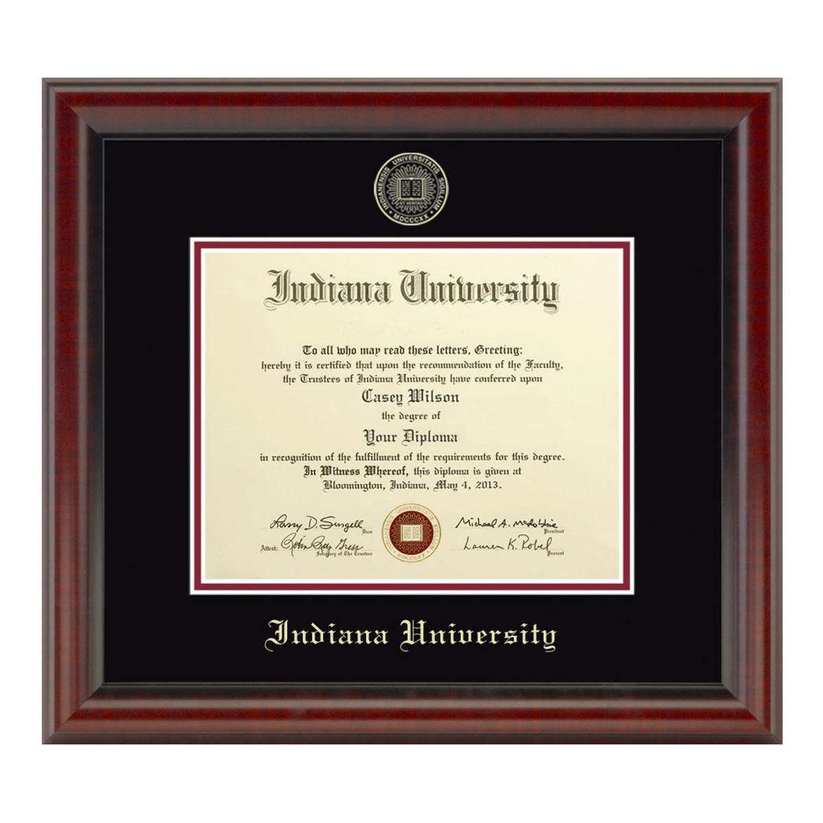 Indiana Diploma Frame, the Fidelitas - Graduation Gift Selection