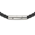 USAFA Leather Bracelet with Sterling Silver Tag - Black - Image 3