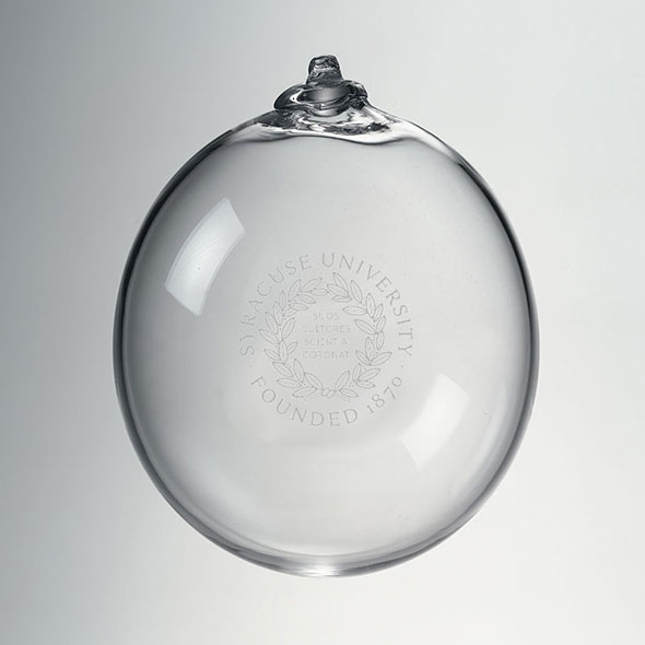 Syracuse University Glass Ornament by Simon Pearce