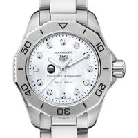 Ole Miss Women's TAG Heuer Steel Aquaracer with Diamond Dial