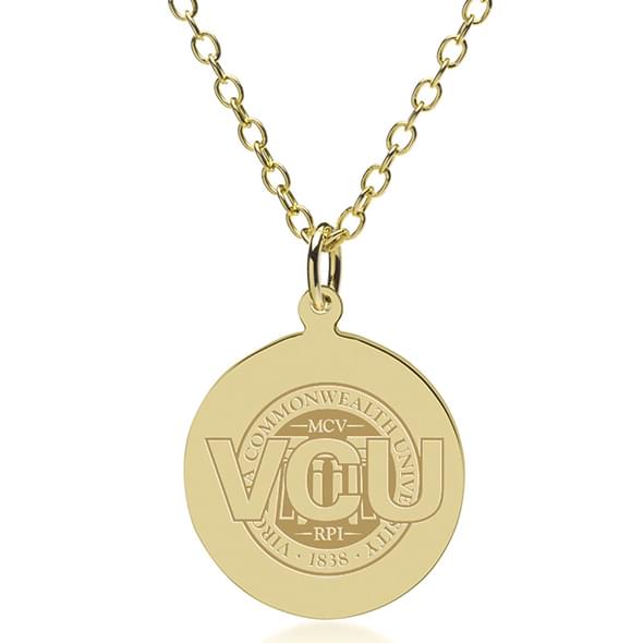 VCU 18K Gold Pendant & Chain