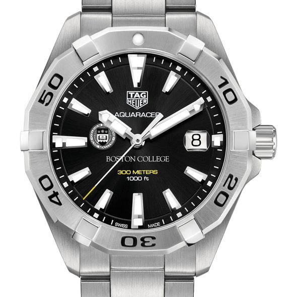Boston College Men's TAG Heuer Steel Aquaracer with Black Dial