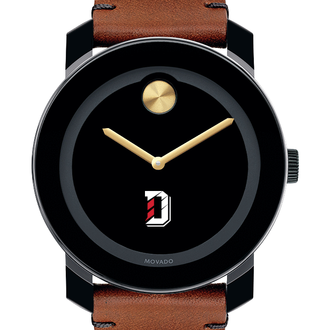 Davidson College Men's Movado BOLD with Brown Leather Strap
