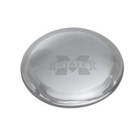 MS State Glass Dome Paperweight by Simon Pearce