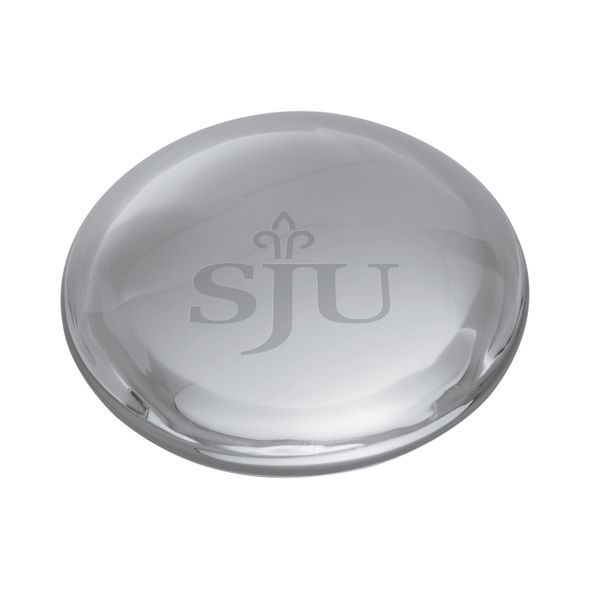 Saint Joseph's Glass Dome Paperweight by Simon Pearce - Image 1