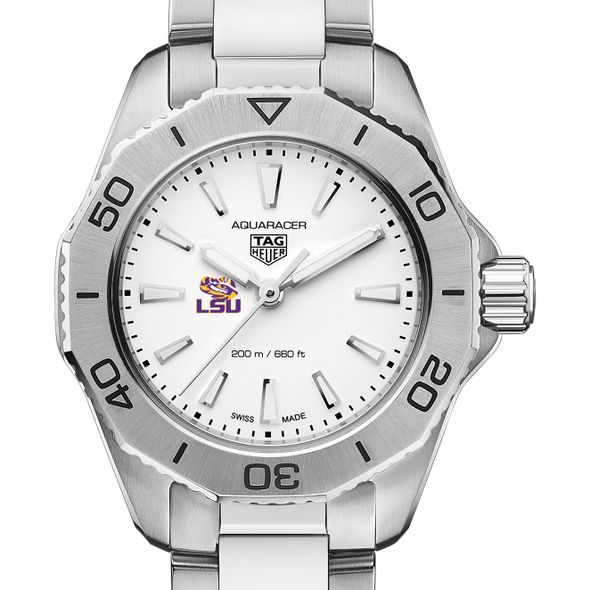 LSU Women's TAG Heuer Steel Aquaracer with Silver Dial - Image 1