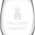Citadel Stemless Wine Glasses Made in the USA - Set of 2 - Image 3