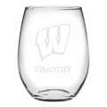 Wisconsin Stemless Wine Glasses Made in the USA - Set of 4 - Image 1