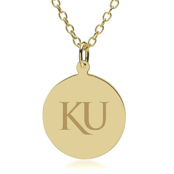 Kansas 14K Gold Pendant & Chain - Image 1