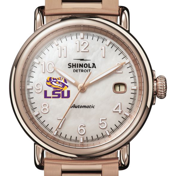 LSU Shinola Watch, The Runwell Automatic 39.5mm MOP Dial - Image 1