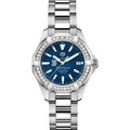 click to view Bucknell Women's TAG Heuer 35mm Steel Aquaracer with Blue Dial - Image 2