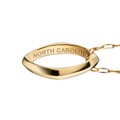 University of North Carolina Monica Rich Kosann Poesy Ring Necklace in Gold - Image 3