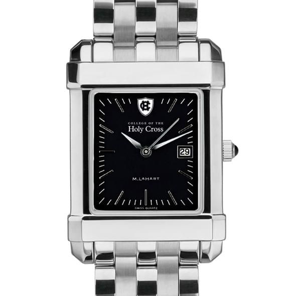 Holy Cross Men's Black Quad Watch with Bracelet