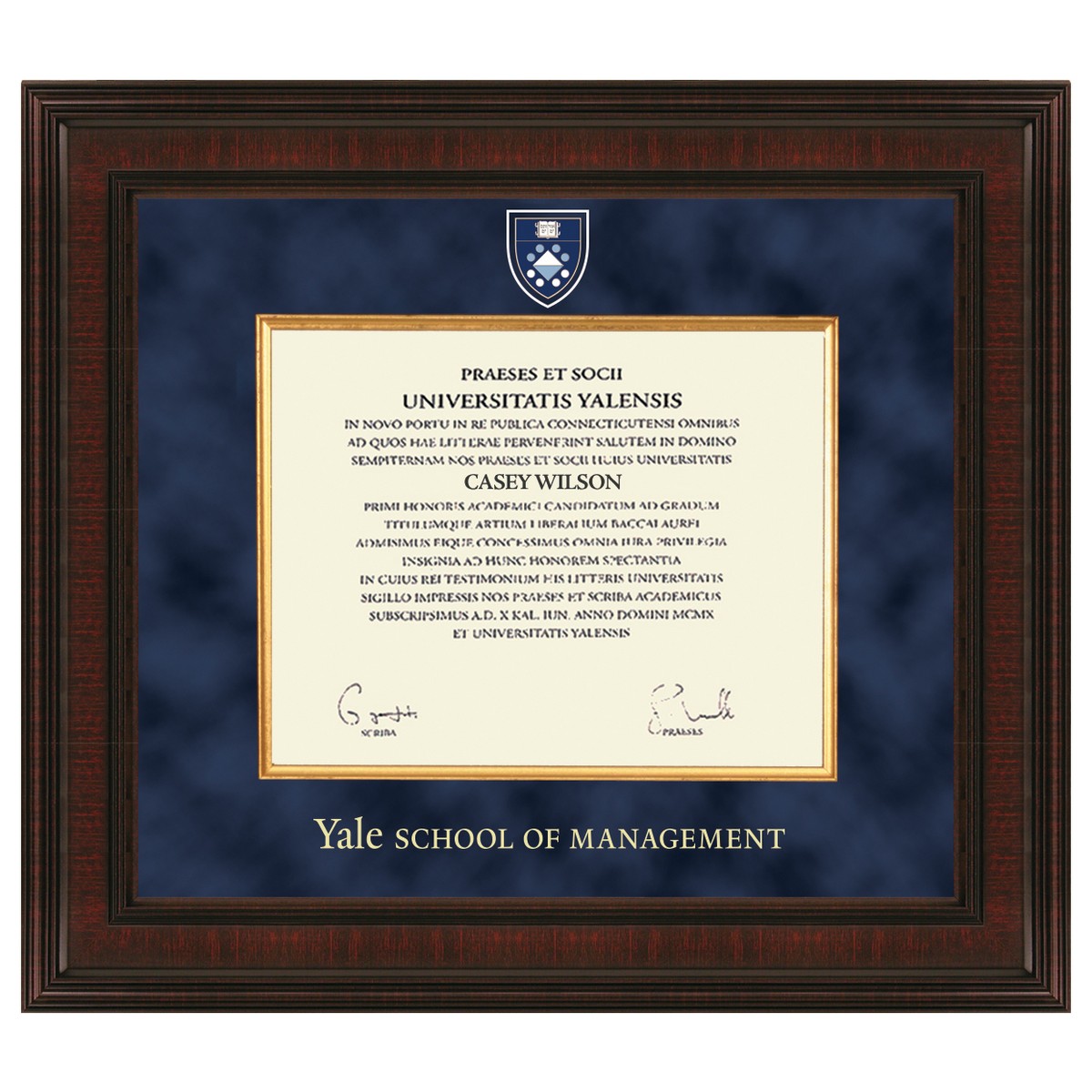 Yale SOM Diploma Frame - Excelsior - Graduation Gift Selection