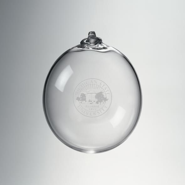 Michigan State University Glass Ornament by Simon Pearce - Image 1