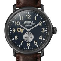 Georgia Tech Shinola Watch, The Runwell 47mm Midnight Blue Dial