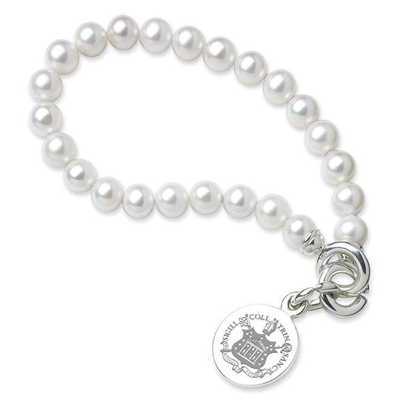 Trinity College Pearl Bracelet with Sterling Silver Charm - Image 1