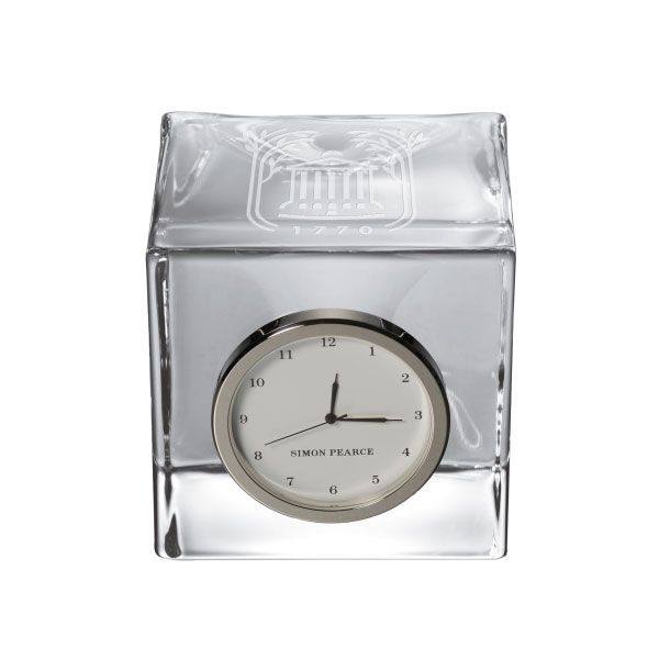 College of Charleston Glass Desk Clock by Simon Pearce