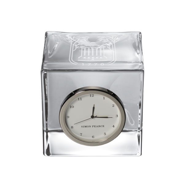 College of Charleston Glass Desk Clock by Simon Pearce