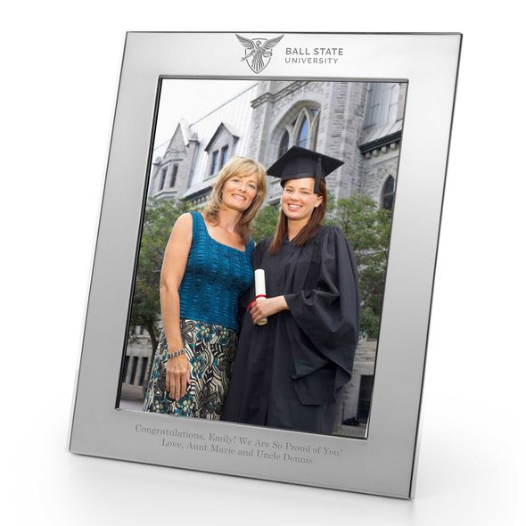 Ball State Polished Pewter 8x10 Picture Frame - Image 1